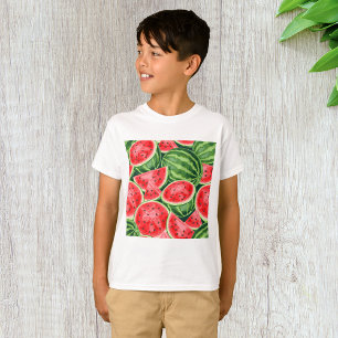 Camiseta Rodajas de sandía vibrante de verano patrón
