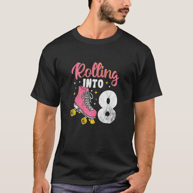 Camiseta Rodando en 8 patinadores Derby Roller Skate (Anverso)