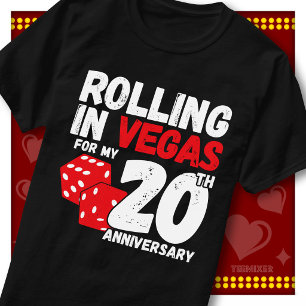 Camiseta Rodando en Vegas 20º Aniversario Divertida Pareja
