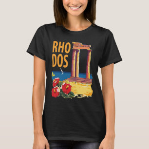 Camiseta Rodas Grecia Templo Antiguo Amarillo Viaje