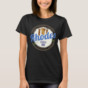 Camiseta Rodas Grecia Vintage Island Pillars Egeo Soud