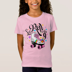 Camiseta Rodemos en el cumpleaños 9. Unicornio, patín de