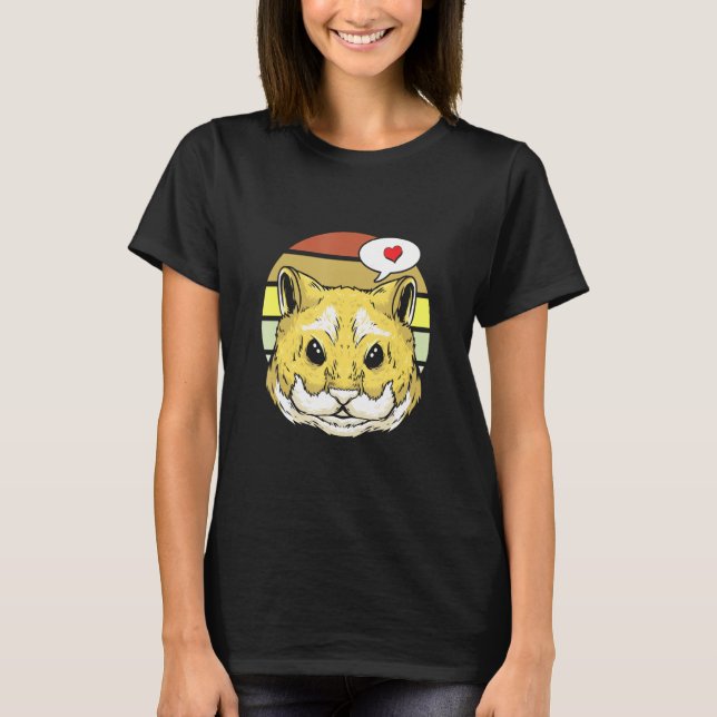 Camiseta Rodent Retro Hamster Head Rodent Animal Dueño Mous (Anverso)