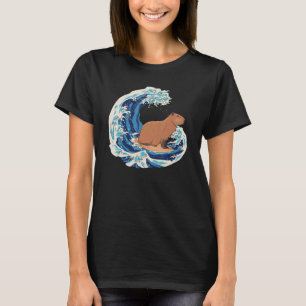 Camiseta Rodent Wave Humor Animal de Capybara Surfing Roden
