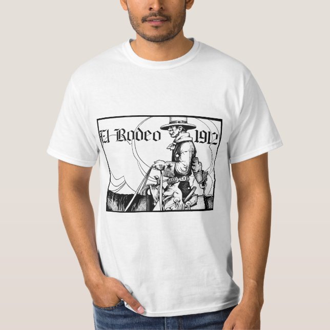 Camiseta Rodeo Cowboy Country Western Art de 1912 (Anverso)