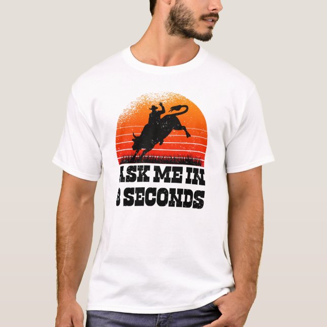 Camiseta Rodeo Cowboy Occidental Wild West Retro Bull (Anverso)