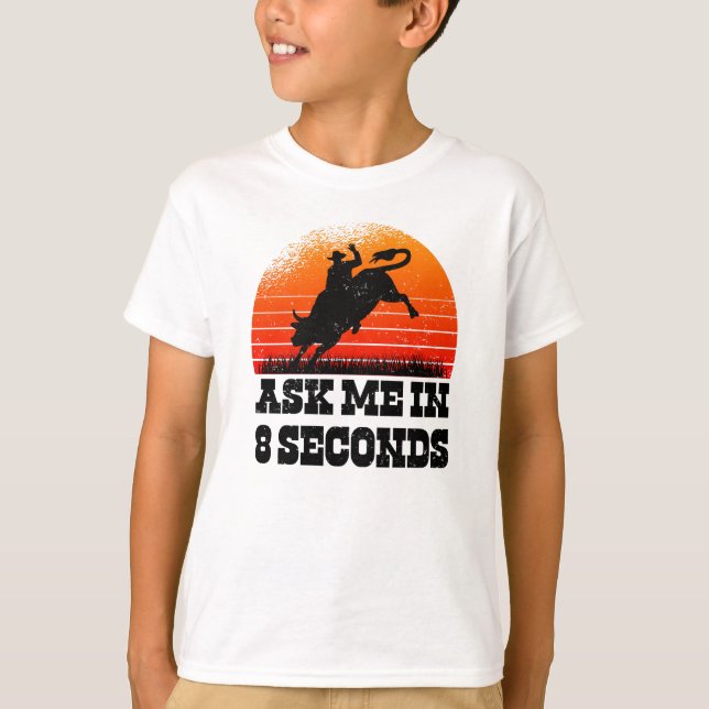 Camiseta Rodeo Cowboy Occidental Wild West Retro Bull (Anverso)