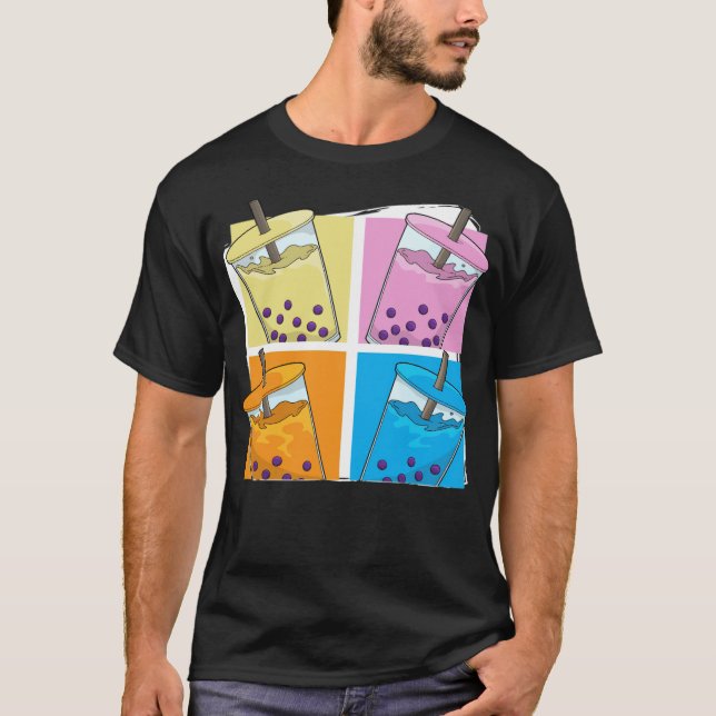 Camiseta Rodeo de animales Boba Bubble Tea Kawaii (Anverso)