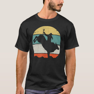 Camiseta Rodeo de monta de toros vaquero occidental retro V