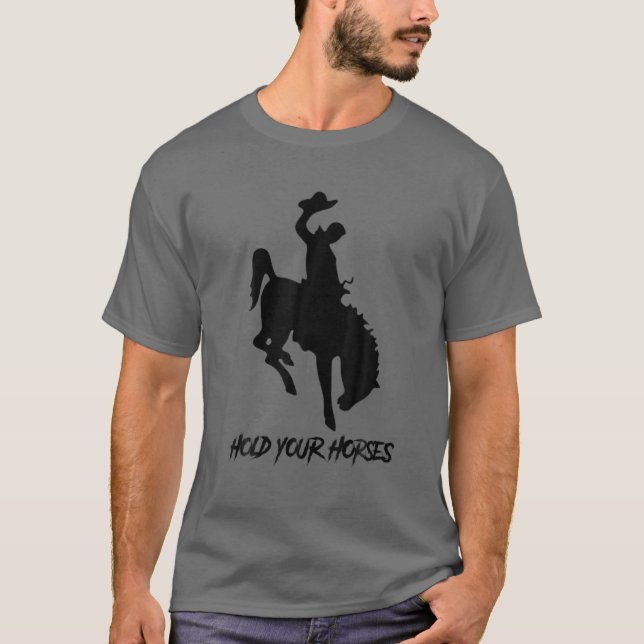 Camiseta Rodeo de niño retro papá sostiene tu cabeza occide (Anverso)