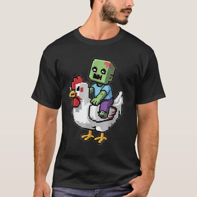 Camiseta Rodeo de pollo para bebés zombi (Anverso)