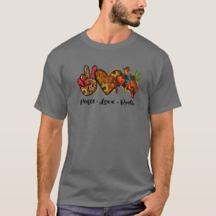 Camiseta Rodeo de Rodeo de amor por la paz retro bota el pa