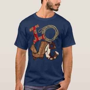 Camiseta Rodeo de Rodeo de amor retro bota el país occident
