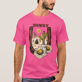 Camiseta Rodeo de sol sobre el desierto del girasol retro p
