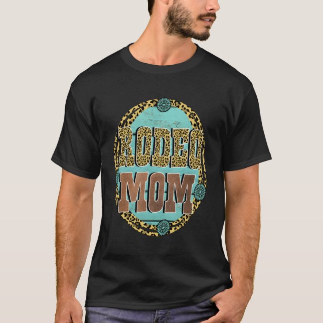 Camiseta Rodeo-decoración turquesa mamá (Anverso)