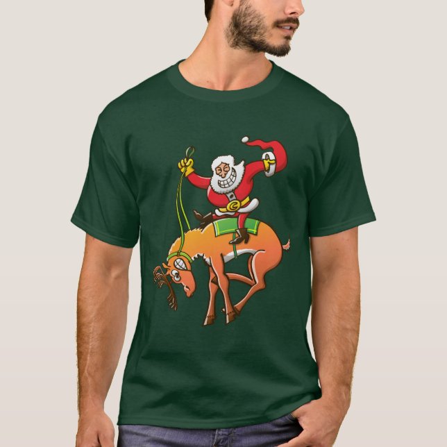 Camiseta Rodeo del navidad de Santa (Anverso)