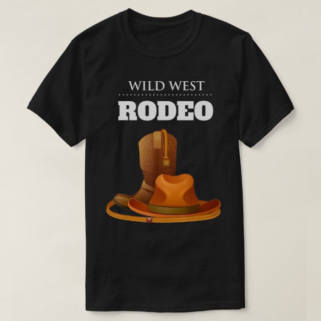 Camiseta rodeo del oeste silvestre (Diseño del anverso)