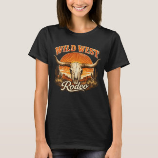 Camiseta Rodeo del Salvaje Oeste Cráneo Desierto Vintage Oc