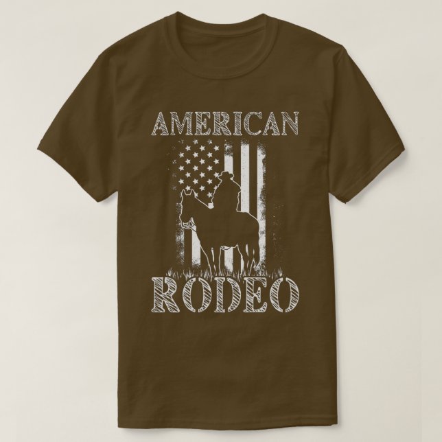 Camiseta Rodeo Estadounidense De Bolos De Caballo De Caball (Diseño del anverso)