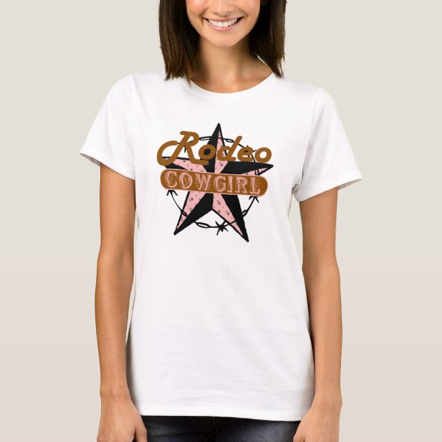 Camiseta Rodeo-niña Brown y rosa (Anverso)