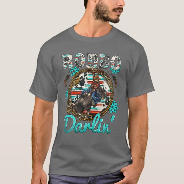 Camiseta Rodeo occidental Darling Turquoise Stone Serape Co (Anverso)