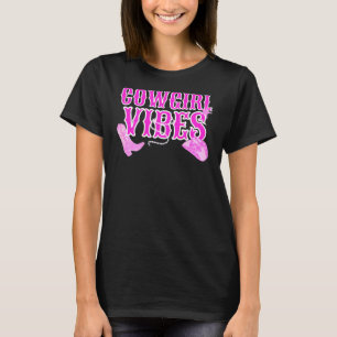 Camiseta Rodeo occidental rosado y salvaje Yeehaw Country C