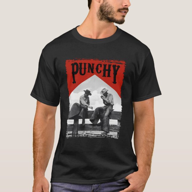 Camiseta Rodeo Punchy de vaca en Texas Occidental Ers (Anverso)