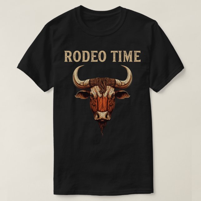 Camiseta Rodeo Time Bull Riding Cowboy Bull Rider (Diseño del anverso)