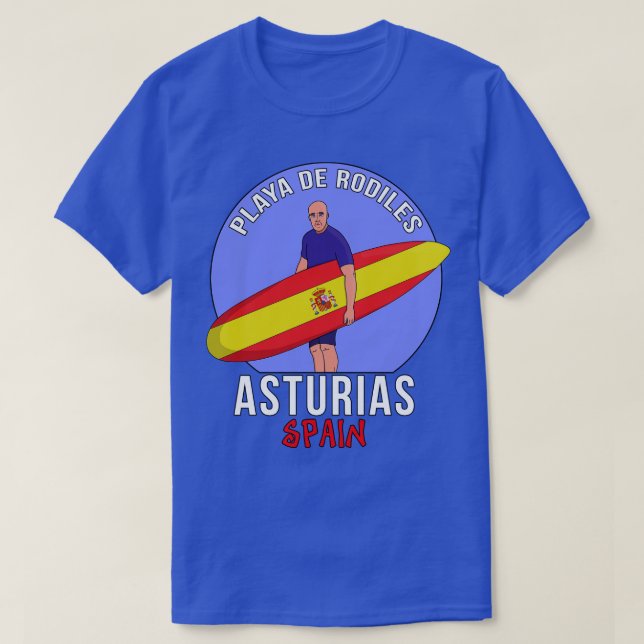 Camiseta Rodiles Beach Asturias España (Diseño del anverso)