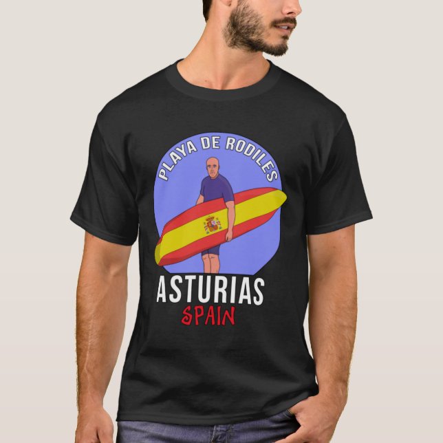 Camiseta Rodiles Beach Asturias España (Anverso)