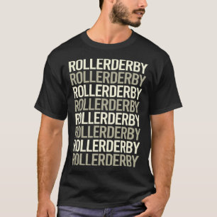Camiseta Rodillo de patinaje de derby sobre ruedas de texto