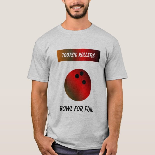 Camiseta ¡Rodillos de la guapa, cuenco para la diversión! (Anverso)
