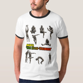 Camiseta Rodin's The Non-Thinker Statue Collage