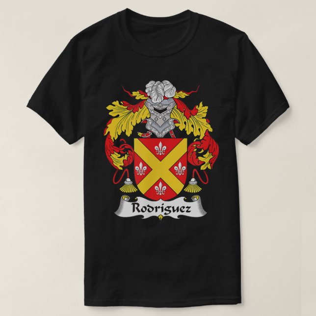 Camiseta Rodriguez Coat of Arms  Family Crest  (Diseño del anverso)