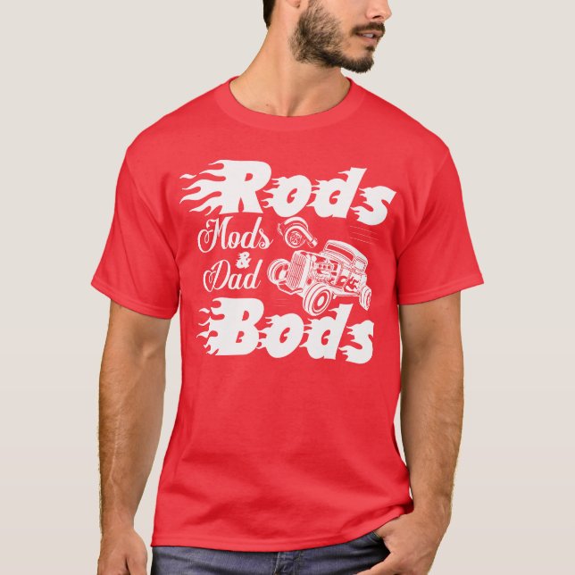 Camiseta Rods Mods Dad Bods Retro Classic Cars boy boy (Anverso)