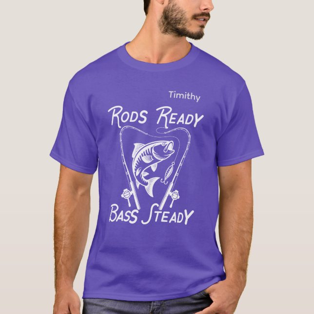 Camiseta Rods Ready Bass Steady Custom SVG Graphic (Anverso)