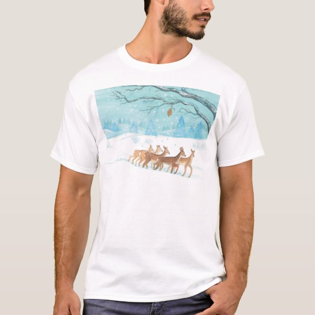 Camiseta Roe Deer en invierno (Anverso)