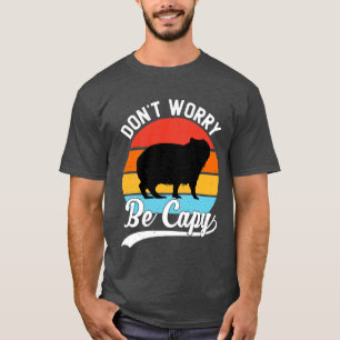 Camiseta Roedor Retro Divertido Capybara No Te Preocupes Sé
