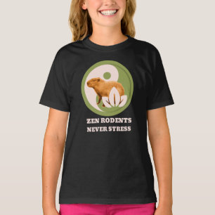 Camiseta Roedores Zen Nunca Estrés Humor de Capybara