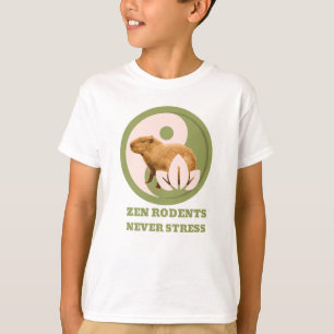 Camiseta Roedores Zen Nunca Estrés Humor de Capybara