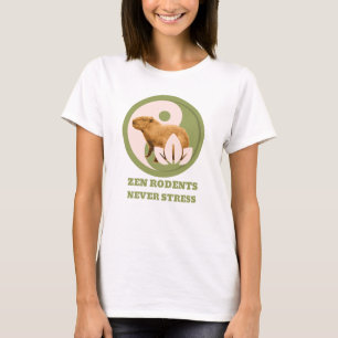 Camiseta Roedores Zen Nunca Estrés Humor de Capybara