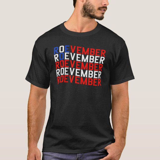 Camiseta ROEVEMBER BANDERA ESTADOUNIDENSE Roe Vember Roe No (Anverso)