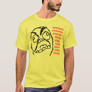 Camiseta rofl cómico del lol del meme de la rabia de la