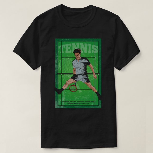 Camiseta Roger Federer Tennis Player Hero History_ (Diseño del anverso)