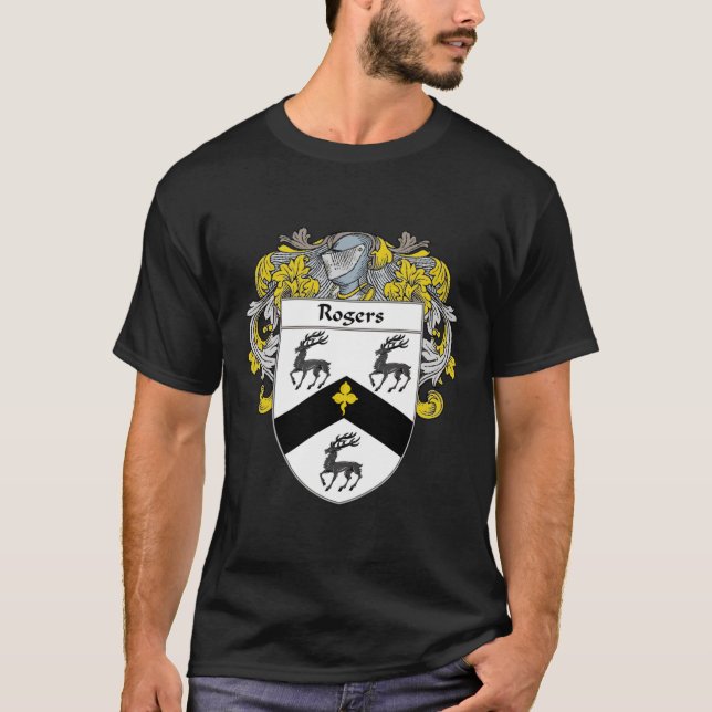 Camiseta Rogers Coat of Arms  Rogers Family Crest233 (Anverso)