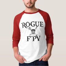 Rogue FPV Hombres Escuela Vieja 3/4 Sleeve T Shirt
