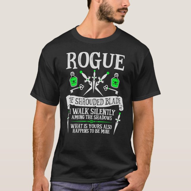 Camiseta ROGUE, LA BLADA DE ROPA - Dungeons & amp; Dragones (Anverso)