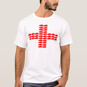 Camiseta roja 1 de la bandera de Inglaterra del