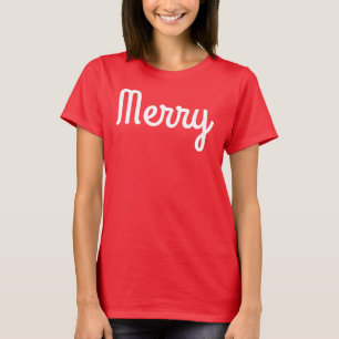Camiseta Roja Alegre Simple Moderna Retro Minimali