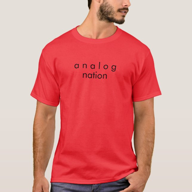 Camiseta roja Analog Nation Audio (Anverso)